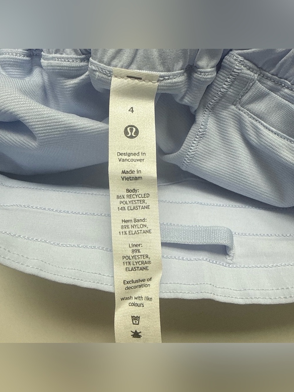 lululemon light blue hotty hot shorts - Picture 3 of 4